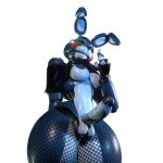 1:1 2025 3d_(artwork) 4_fingers animatronic anthro areola atumalaca balls bare_shoulders big_penis black_areola black_clothing black_fingerless_gloves black_glans black_gloves black_handwear black_nipples blue_body bow_tie bracelet breasts buckteeth clothed clothing crop_top crossgender digital_media_(artwork) erection eyelashes fingerless_gloves fingers fishnet_clothing fishnet_leggings fishnet_legwear five_nights_at_freddy's five_nights_at_freddy's_2 genitals glans glistening glistening_body gloves green_eyes gynomorph handwear hi_res intersex jewelry lagomorph leggings legwear leporid looking_at_viewer low-angle_view machine mammal medium_breasts midriff mtg_crossgender mti_crossgender nipples off_shoulder pattern_clothing pattern_shirt pattern_topwear penis purple_bow_tie purple_eyelids rabbit robot robot_anthro scottgames shirt shirt_up simple_background soft_abs solo spiked_bracelet spikes standing striped_clothing striped_shirt striped_topwear stripes teeth thick_thighs topwear toy_bonnie_(fnaf) under_boob white_background wide_hips