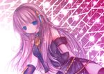  blue_eyes kasuga_sunao long_hair megurine_luka pink_hair solo thighhighs vocaloid 