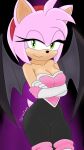 absurd_res accessory amy_rose antenna_hair anthro armor armwear back_wings bodysuit breastplate breasts cleavage clothed clothing cosplay coy elbow_gloves eulipotyphlan eyelashes female gloves green_eyes hair handwear headband hedgehog hi_res lemlim22 mammal medium_breasts membrane_(anatomy) membranous_wings nub_tail pink_head pointed_tail pointy_ears prick_ears rouge_the_bat sega short_hair signature skinsuit smile smiling_at_viewer solo sonic_the_hedgehog_(series) thick_eyelashes tight_clothing wings