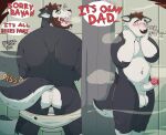absurd_res age_difference anthro aroused aroused_by_another aroused_face aroused_male back_muscles backsack balls barazoku bathroom bathtub beard belly biceps big_belly big_butt big_muscles big_pecs blue_body blue_fur blush blush_lines bodily_fluids body_hair briefs briefs_around_legs briefs_down brown_beard brown_body brown_facial_hair brown_fur brown_hair brown_sideburns butt butt_hair canid canine canis clothed clothing clothing_around_legs dialogue domestic_dog duo english_text erection facial_hair father_(lore) father_and_child_(lore) father_and_son_(lore) fur genital_fluids genitals hair hi_res incest_(lore) incestuous_temptation_(lore) larger_anthro larger_male male male/male male_peeing mammal manly mature_anthro mature_male mephepron musclegut muscular muscular_anthro muscular_arms muscular_male muscular_thighs nude nude_anthro nude_male older_anthro older_male omorashi parent_(lore) parent_and_child_(lore) parent_and_son_(lore) partially_clothed pecs peeing penis profanity rear_view relieved shower_curtain sideburns size_difference smaller_anthro smaller_male son_(lore) speech_bubble standing steam tail text thick_arms thick_thighs toilet topless topless_anthro topless_male underwear underwear_around_legs underwear_down urine watersports white_body white_briefs white_clothing white_fur white_underwear windyto younger_anthro younger_male