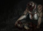 absurd_res anthro blood blood_in_mouth blood_on_hand blood_splatter bodily_fluids bodypaint casual_nudity duo felid feline female gore guts gutspill half-length_portrait hi_res hyena lion macabre mammal mortalskull nude organs pantherine portrait realistic scenery spotted_hyena tasteful_nudity