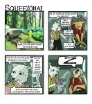 2026 annoyed anthro black_bottomwear black_clothing black_pants blue_clothing blue_underwear bottomwear canid canine canis clothed clothed_anthro clothed_male clothing comic dialogue digital_drawing_(artwork) digital_media_(artwork) domestic_dog duo english_text forest fox fully_clothed fully_clothed_anthro fully_clothed_male fur green_bottomwear green_clothing green_pants hi_res hieronymusjohnson kilo_(hieronymusjohnson) lazy looking_at_another male mammal nordic_sled_dog orange_body orange_fur pants plant pointy_ears prick_ears putting_on_gloves red_clothing red_shirt red_topwear safety_vest samoyed scoff shirt sitting sleeping snoring sound_effects speech_bubble spitz squeez_(hieronymusjohnson) steering_wheel stretching talking_to_another teeth text tongue topwear tree truck underwear vehicle vest vowelless vowelless_sound_effect white_body white_fur working zzz