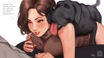 16:9 2025 4k 5_fingers absurd_res after_fellatio after_oral after_sex ambiguous_penetration bestiality bird_dog black_body black_bottomwear black_clothing black_fur black_nose black_pants bottomwear breasts brown_clothing brown_eyes brown_hair brown_shirt brown_topwear canid canine canis cleavage clothed clothed_human clothed_male clothing collared_shirt dialogue digital_media_(artwork) digital_painting_(artwork) doggystyle domestic_dog dress_shirt english_text female female_human feral feral_penetrating feral_penetrating_human fingers floppy_ears from_behind_position fully_clothed fully_clothed_human fully_clothed_male fur genitals grey_clothing grey_shirt grey_topwear group hair hi_res human human_on_feral human_penetrated humanoid_genitalia humanoid_penis humiliation hunting_dog interspecies kneeling_oral_position labrador lupaningyo male male/female male_human mammal painting_(artwork) pants partially_clothed_female partially_clothed_human penetration penis penis_grab profanity qr_code realistic_feral retriever sex shaded shirt signature sleeveless_shirt small_penis tail tail_motion tailwag teeth text tongue tongue_out topwear trio url widescreen