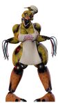 2025 3_toes 3d_(artwork) 9:16 alpha_channel animatronic anthro apron apron_only areola atumalaca avian beak big_breasts bird breasts chef_hat chicken clothing digital_media_(artwork) dirty english_text eyelashes feet female five_nights_at_freddy's five_nights_at_freddy's_2 full-length_portrait galliform hat headgear headwear hi_res machine nipples non-mammal_breasts non-mammal_nipples open_mouth orange_beak phasianid portrait purple_eyes red_areola red_nipples robot robot_anthro scottgames simple_background solo standing talons teeth text text_on_clothing thick_thighs toes toothed_beak transparent_background white_apron white_clothing wide_hips wire withered_chica_(fnaf) yellow_body