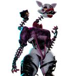 1:1 2025 2_heads 3d_(artwork) 4_fingers animatronic anthro atumalaca big_breasts blood blood_on_face blood_on_hand bodily_fluids bow_tie breasts canid canine checkered checkered_clothing checkered_shirt checkered_topwear clothing colored_nails digital_media_(artwork) dirty dirty_clothing dirty_shirt endoskeleton eyelashes female fingers five_nights_at_freddy's five_nights_at_freddy's_2 fox heart_pubes heart_symbol long_neck looking_at_viewer machine mammal mangle_(fnaf) multi_head nails pattern_clothing pattern_shirt pattern_topwear pink_body pink_one-piece_swimsuit pubes purple_eyelids purple_nails red_bow_tie robot robot_anthro scottgames sharp_teeth shirt simple_background solo standing stylized_pubes teeth thick_thighs topwear under_boob white_background white_pubes wide_hips yellow_sclera