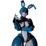1:1 2025 3d_(artwork) 4_fingers animatronic anthro areola atumalaca bare_shoulders big_breasts black_areola black_clothing black_fingerless_gloves black_gloves black_handwear black_nipples black_shirt black_topwear blue_body bow_tie bracelet breasts buckteeth butt butt_from_the_front clothed clothing collar crossgender digital_media_(artwork) eyelashes female fingerless_gloves fingers five_nights_at_freddy's five_nights_at_freddy's_2 genitals glistening glistening_body gloves green_eyes handwear jewelry lagomorph leporid looking_at_viewer machine mammal mtf_crossgender nipples off_shoulder one_eye_closed purple_bow_tie purple_eyelids rabbit robot robot_anthro scottgames shirt shirt_up simple_background soft_abs solo spiked_bracelet spiked_collar spikes standing teeth thick_thighs topwear toy_bonnie_(fnaf) vulva white_background wide_hips