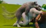 2026 3d_(artwork) absurd_res anal anal_penetration animal_genitalia animal_penis anthro anthro_on_feral anthro_penetrated balls bestiality big_balls big_penis blender_(artwork) bodily_fluids butt canid canine canine_genitalia canine_penis canis clenched_teeth clothed clothing digital_media_(artwork) dominant dominant_male duo epic_games erection feral feral_penetrating feral_penetrating_anthro final_fantasy_xvi fortnite fur genital_fluids genitals grunting hair hi_res humping interspecies male male/male male_on_bottom male_penetrated male_penetrating male_penetrating_male mammal maned_wolf markings muscular muscular_male nipples nude on_bottom outside penetration penis polar_patroller precum sex size_difference tail teeth thrusting torgal_(final_fantasy_xvi) trashy_sfm widescreen wolf