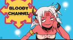  bloodletter chaos_(warhammer) collar daemonette demon horns khorne kogami_akira lucky_channel lucky_star parody pointy_ears ragathol red_skin solo warhammer_40k white_hair 