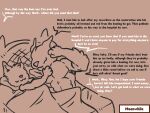 4:3 after_sex anthro bed canid canine cheat cheating_girlfriend degradation degradation_text duo felid feline female furniture hi_res humiliation humiliation_text infidelity kedamonokamu male male/female mammal muscular speech_bubble text text_box