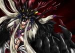  dissidia_final_fantasy final_fantasy final_fantasy_viii grey_hair jewelry lavava long_hair necklace solo tattoo ultimecia yellow_eyes 