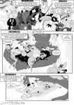 2026 2_horns 4_panel_comic absurd_res answer anthro bed bedding big_breasts big_butt black_text blanket blitzo_(helluva_boss) bodily_fluids breasts butt clothed clothing comic dewott dialogue dragon emolga english_text exclamation_point eyebrows eyelashes eyewear female feral furniture generation_1_pokemon generation_2_pokemon generation_4_pokemon generation_5_pokemon glasses group hair hazbin_hotel heavenlyproductions hellaverse helluva_boss hi_res horn humanoid knight looking_back lucario magic_user male monochrome mouth_closed mythological_creature mythological_scalie mythology nintendo oddish open_mouth pikachu pokemon pokemon_(species) profanity pupils question question_mark questions_and_answers riolu scalie shinx sitting speech_bubble talking_to_another tears teddiursa text text_box tongue tongue_out warrior white_pupils white_sclera zoroark zorua