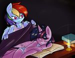  absurd_res ambris anthro anthrofied blanket book candle candlestick couple desk duo equine female friendship_is_magic hair hi_res horn horse mammal multi-colored_hair my_little_pony pegasus pony purple_eyes purple_hair rainbow_dash_(mlp) rainbow_hair sleeping twilight_sparkle_(mlp) winged_unicorn wings 