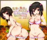  2girls anus blush bra breasts brown_hair female looking_at_viewer maeda_kanon multiple_girls navel nipples open_mouth p-chan_(mitsuta52) panties photo_kano photokano purple_eyes pussy red_eyes sakura_mai_(photokano) uncensored underwear 