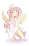  alpha_channel anthro anthrofied clothing dress equine eyes_closed female feral fluttershy_(mlp) friendship_is_magic fur hair horse long_hair mammal my_little_pony pegasus pink_hair plain_background pony solo transparent_background wings yellow_fur 