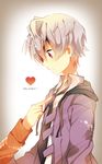  akise_aru amano_yukiteru bad_id bad_pixiv_id heart highres mirai_nikki multiple_boys necktie nishinomiya_saku red_eyes short_hair silver_hair 