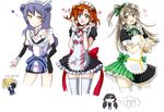  alternate_costume apron ayase_eli black_hair blonde_hair blue_eyes blush brown_hair camera character_request chibi chibi_inset collaboration cropped_legs double_bun enmaided kasasagi love_live! love_live!_school_idol_project maid maid_headdress minami_kotori mogyutto_&quot;love&quot;_de_sekkin_chuu! multiple_girls nishikino_maki one_side_up pas_(paxiti) ponytail purple_hair red_hair short_hair sonoda_umi sunglasses tarachine thighhighs toujou_nozomi twintails white_legwear wristband yellow_eyes 