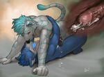  5_fingers anal anal_penetration anatomy anthro anus back barbs barefoot biceps big_muscles bioluminescence black_nose black_penis blue_fur blue_hair body_markings butt canine chaoswusky claws close-up cum cum_in_ass cum_inside cum_on_leg cum_on_penis cum_on_side cum_string cum_while_penetrated cumshot dog duo erection eyes_closed fangs feline fist fur gay glowing glowing_tongue gripping hair hand_on_back hands-free happy hi_res holding humanoid_penis husky internal interspecies leaking lion21 lying male mammal markings missionary_position muscles nude on_back on_top open_mouth orgasm pawpads paws pecs penetration penis pink_penis plain_background raised_arm scar sex sharp_claws sheath short_hair smile storm-tiger stripes teeth tiger toned tongue tongue_out vein white_fur white_hair white_tiger wolf 