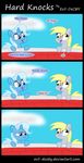  blonde_hair blue_hair cloud comic derp_eyes derpy_hooves_(mlp) dialog english_text equine evil-dec0y fail female feral friendship_is_magic hair horn horse humor joke mammal my_little_pony outside pony purple_eyes sky text trixie_(mlp) unicorn wall white_hair yellow_eyes 