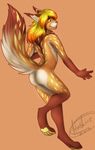  back blonde_hair butt cute dancing ear_tuft feline female fluffy fur hair happy hashire hybrid long_ears long_tail lynx mammal orange_eyes orange_fur orange_hair pawpads pinup pose smile solo tan_fur tuft yellow_eyes yellow_fur yellow_paws 