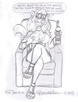  alcohol anthro areola beauty_mark bedroom_eyes beverage big_breasts bottle breasts cleavage clothed clothing cougar counting_cougar english_text erect_nipples eyewear feline female flashing glasses grin hair horny inviting long_hair looking_at_viewer mammal milf mother nipples parent seductive smile solo t.u.f.f._puppy text thebigmansini 