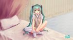  cosplay dressing hatsune_miku panties reki_(lichk) striped_panties thighhighs to_aru_majutsu_no_index underwear vocaloid 