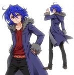  alternate_age alternate_costume alternate_outfit b-daman blue_hair coat cross_fight_b-daman fur_coat red_eyes ryuugasaki_kakeru 