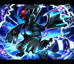  angry electricity fangs monster nintendo no_humans pokemon pokemon_(game) pokemon_bw red_eyes solo suiryuu_(starry_dorm) teeth tongue wings zekrom 