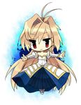  antenna_hair archetype_earth arcueid_brunestud bad_id bad_pixiv_id banned_artist bare_shoulders blonde_hair chibi detached_sleeves dress hair_intakes long_hair melty_blood skirt solo tsukihime yusano 