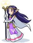  1girl a_link_between_worlds blue_hair nintendo princess_hilda red_eyes the_legend_of_zelda the_legend_of_zelda:_a_link_between_worlds 