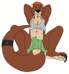  animated anthro armpit_hair arms_behind_head barefoot black_nose body_hair brown_fur bulge clothing cubi fur green_eyes hair happy_trail looking_at_viewer male mammal mustelid orange_hair otter plantigrade rudderg33k shirt solo spread_legs spreading tail_between_legs tank_top thick_tail thomas_james_o&#039;connor thomas_james_o'connor underwear vpl 