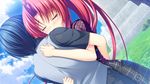  16:9 1girl asami_asami eyes_closed game_cg long_hair ponytail re:birth_colony red_hair rindou_ruri_(re:birth_colony) tears 