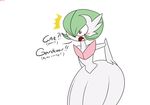  blush english_text female gardevoir hi_res mega_evolution mega_gardevoir mysteryfanboy718 nintendo plain_background pok&#233;mon pok&eacute;mon red_eyes solo text video_games white_background 