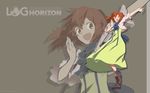  boots brown_eyes brown_hair hara_kazuhiro highres log_horizon minori_(log_horizon) solo wallpaper 