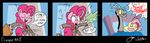  ? absurd_res antler antlers bed cigarette clothing comic dialog discord_(mlp) door draconequus english_text equine eyes_closed female feral fluttershy_(mlp) friendship_is_magic fur hair hak2 hi_res horn horse long_hair mammal my_little_pony necktie nude one_eye_closed open_mouth pegasus pillow pink_fur pink_hair pinkie_pie_(mlp) pony red_eyes shocked smile smoking suit teeth text tongue wings yellow_fur 