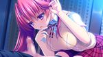  16:9 1girl asami_asami censored game_cg long_hair penis ponytail purple_eyes re:birth_colony red_hair rindou_ruri_(re:birth_colony) 