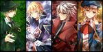  3boys bad_id bad_pixiv_id beret blazblue gevjon hat hazama heterochromia jin_kisaragi katana multiple_boys noel_vermillion ragna_the_bloodedge sword weapon 