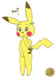  bow cute female nintendo nude pikachu plain_background pok&#233;mon pok&eacute;mon solo the_little_monkey_king transparent_background video_games 