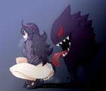  cum fingering gengar hex_maniac invalid_color kneeling masturbation nintendo pok&eacute;mon video_games 