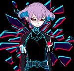  alpha_(inazuma_eleven) alternate_eye_color armband bad_id bad_pixiv_id black_background inazuma_eleven_(series) inazuma_eleven_go inazuma_eleven_go_chrono_stone male_focus meily no_pupils protocol_omega purple_hair red_eyes solo 