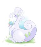  chao_(sonic) crossover gen_6_pokemon goodra no_humans pokemon pokemon_(creature) size_difference slugbox sonic_the_hedgehog 