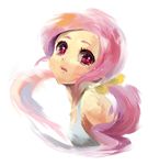  aano_(10bit) hanasaki_tsubomi heartcatch_precure! long_hair pink_eyes pink_hair precure simple_background solo tears twintails upper_body white_background 