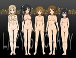  5girls akiyama_mio blush breasts hirasawa_yui k-on! kotobuki_tsumugi lineup multiple_girls nakano_azusa nipples nude pussy rm rm_(rm32) tainaka_ritsu uncensored 