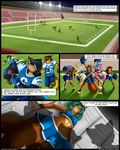  barefoot canine cheerleader cheetah clothed clothing comic eipril english_text feline female football lagomorph looking_at_viewer male mammal pussy rabbit skimpy text upskirt 