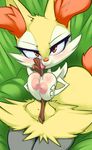 big_breasts braixen breasts canine female fennec fox licking looking_at_viewer mammal nintendo nipples nude pok&#233;mon pok&eacute;mon red_eyes seductive solo stick thefuckingdevil tongue video_games 