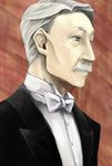  bow bowtie facial_hair formal grey_hair male_focus morihito mustache old_man solo stevens victorian_romance_emma 