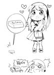  1girl 2koma akagi_(kantai_collection) box comic empty greyscale heart heart-shaped_pupils heart_in_mouth japanese_clothes kantai_collection long_hair monochrome muneate o_o pleated_skirt shiden_(sashimi_no_wife) skirt solo symbol-shaped_pupils translated 