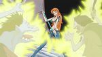  animated animated_gif bikini_top breasts fishman_island large_breasts lowres nami nami_(one_piece) one_piece orange_hair 