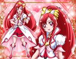  boots choker cure_ace curly_hair dokidoki!_precure drill_hair earrings eyelashes hair_ornament hair_ribbon hanzou happy heart jewelry knee_boots kneehighs lipstick long_hair looking_at_viewer madoka_aguri magical_girl makeup open_mouth ponytail precure puffy_sleeves red_eyes red_hair red_skirt ribbon skirt smile solo very_long_hair wrist_cuffs 
