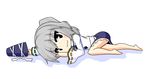  :3 barefoot commentary_request lying mononobe_no_futo on_stomach solo touhou urushi 