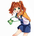  bad_id bad_pixiv_id brown_hair green_eyes idolmaster idolmaster_(classic) knight_raia long_hair overalls smile solo takatsuki_yayoi twintails 